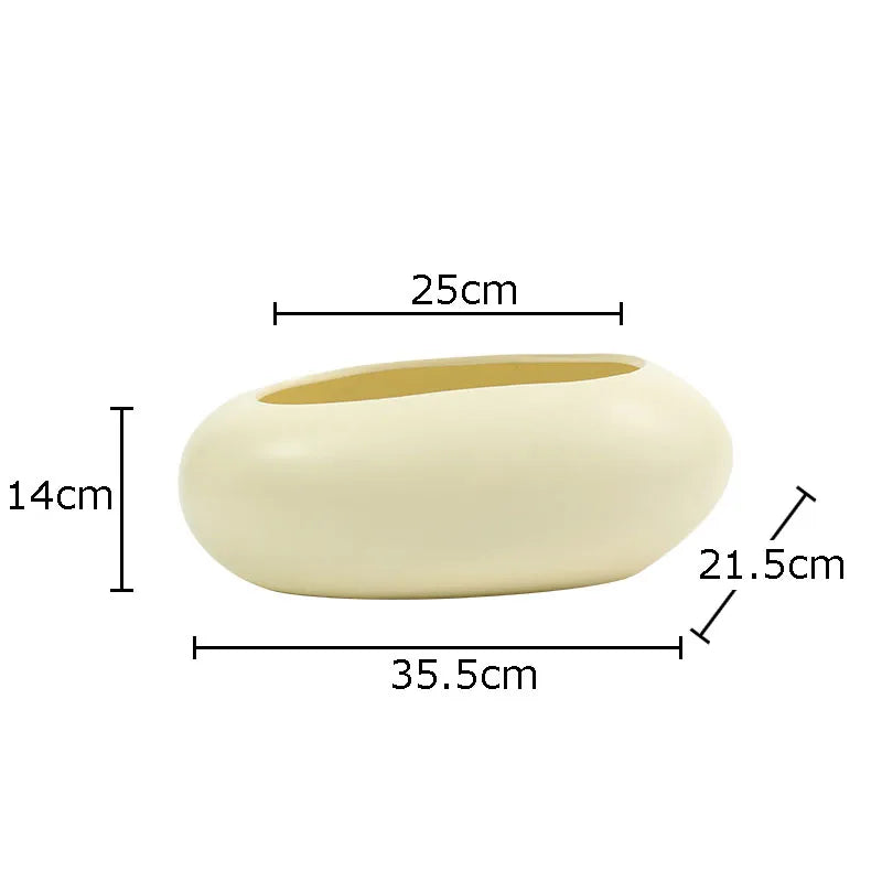 Creative Round Ceramic Vase Desk Decoration Minimalism Circular Flower Arrangement Floral Vases Flower Pots Room Aesthetic Decor