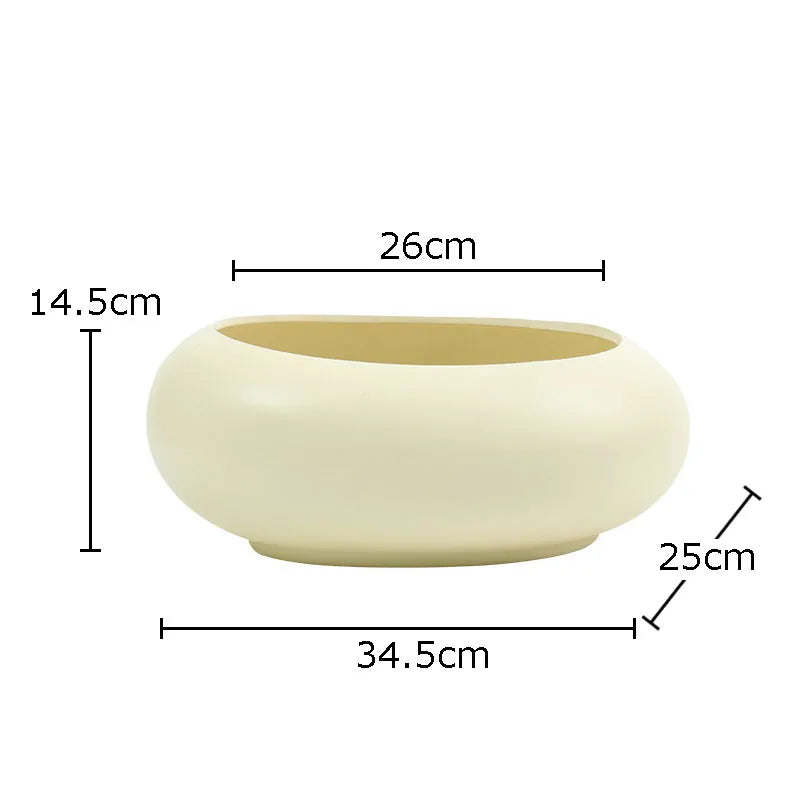 Creative Round Ceramic Vase Desk Decoration Minimalism Circular Flower Arrangement Floral Vases Flower Pots Room Aesthetic Decor