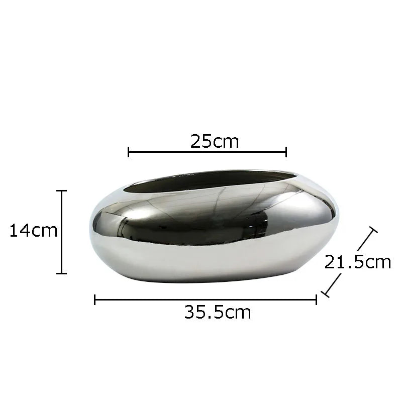 Creative Round Ceramic Vase Desk Decoration Minimalism Circular Flower Arrangement Floral Vases Flower Pots Room Aesthetic Decor