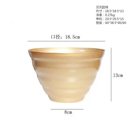 Modern Metal Flowerpot Luxury Golden Vase Crafts Metal Hydroponic Vase Plant Potted Flowerpot Countertop Living Room Decoration